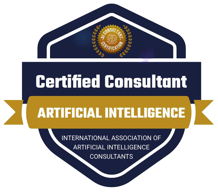 Certified AI Consultant badge, International Association of Artificial Intelligence Consultants