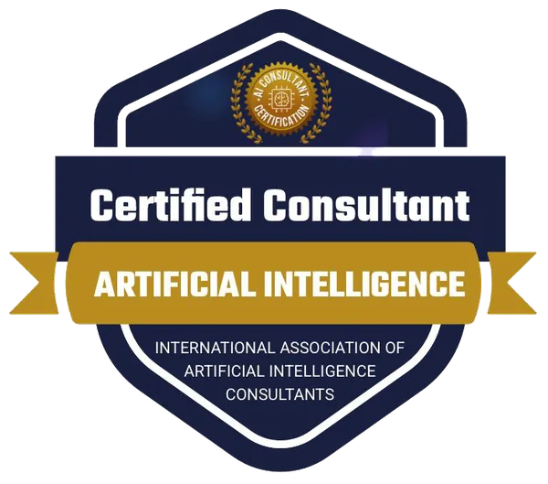 Certified AI Consultant badge, International Association of Artificial Intelligence Consultants